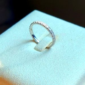 Solid 14k gold lab diamond band